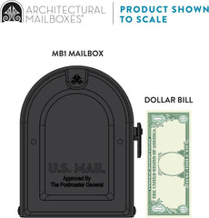 Mounted Mailbox and Floor Post Kit, Medium, Black 07FC0E-D4 - KOEEK
