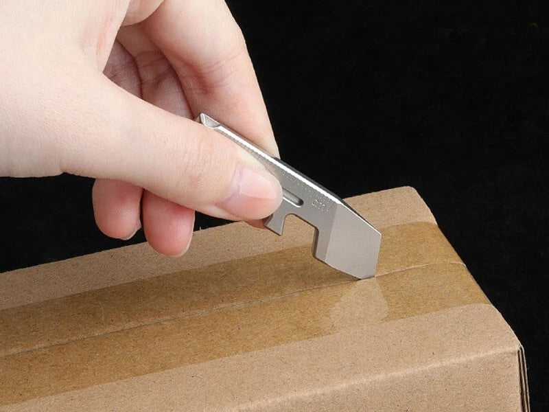 EDC Mini Titanium Alloy Keychain Pry Bar Crowbar Opener Ruler Wrench Multi Tools 07FC0E-D4 - KOEEK