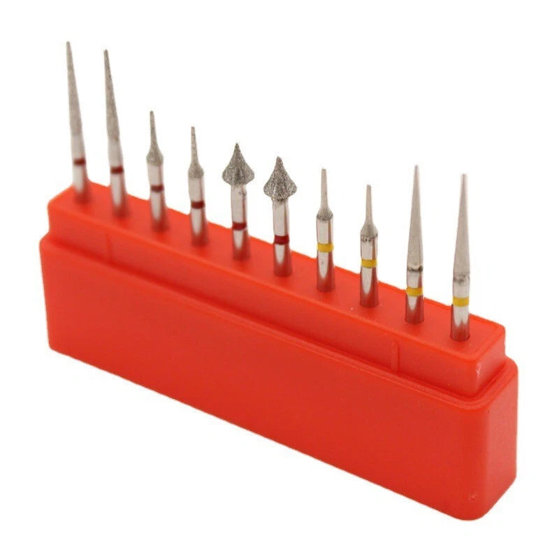 10pcs/1 Set Dental Diamond Burs Composite Polishing Kit For High Speed Handpiece 07FC0E-D4 - KOEEK