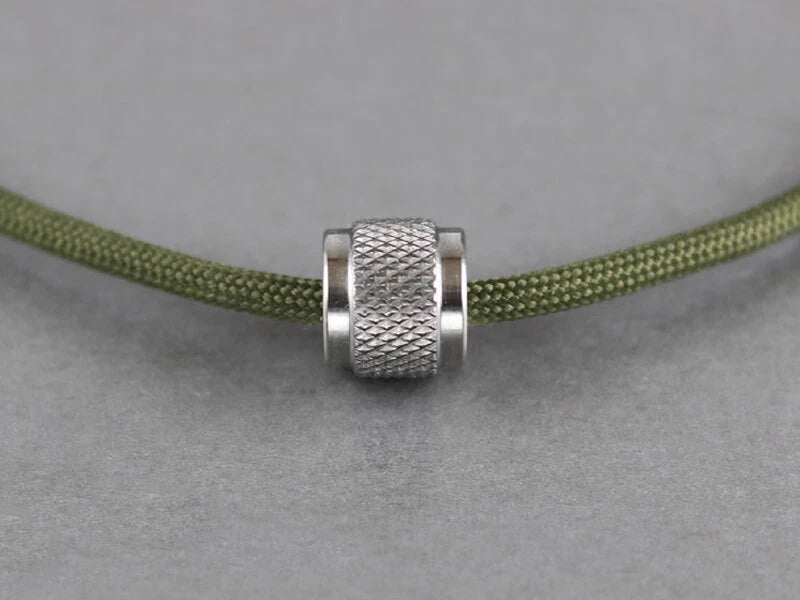Titanium alloy EDC Parachute Cord Lanyard Bead Anti Slip Knurled DIY Beads Gifts 07FC0E-D4 - KOEEK