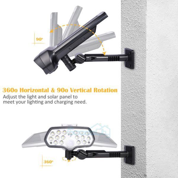 ny 9900000LM Lamparas Luz Led Solares Luces Para Exterior Patio Sensor De Movimient