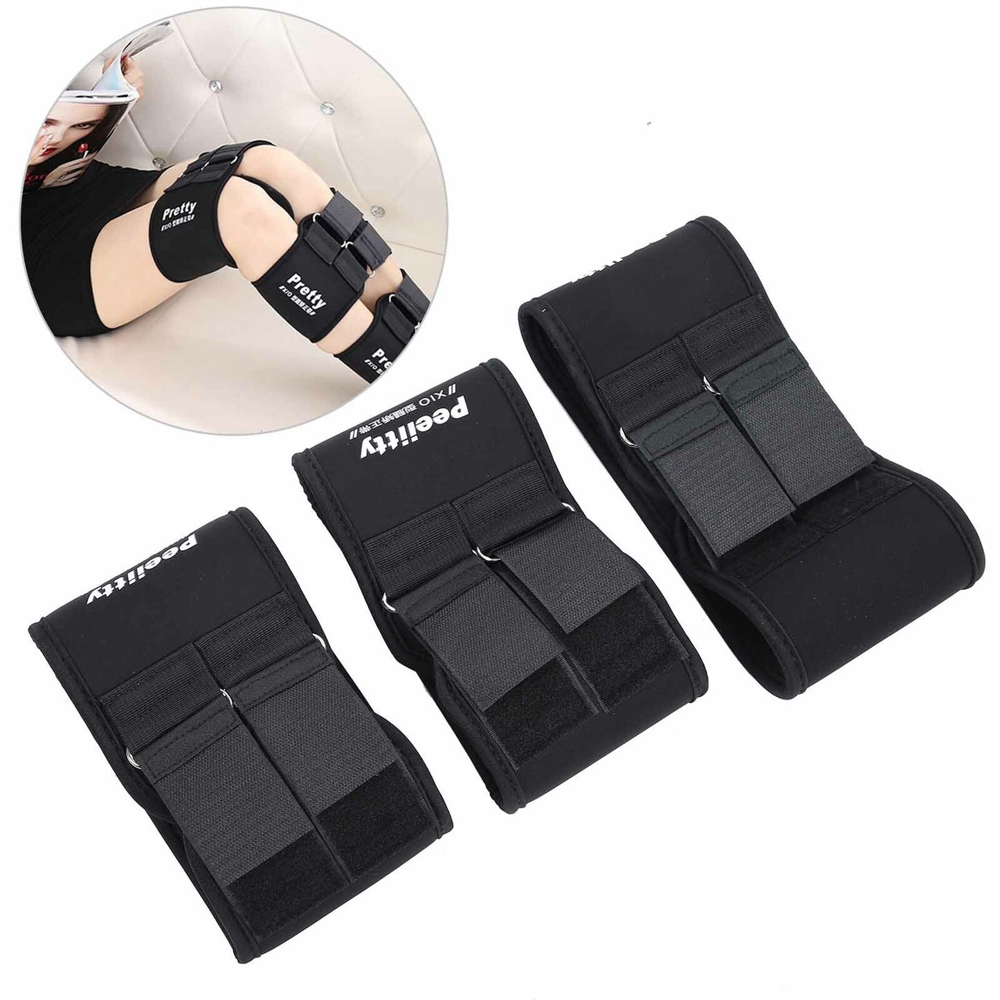 new Bow Leg Correction 3 Bands Knock Knee Bowed Legs Straightening Belt HGF koeek - KOEEK