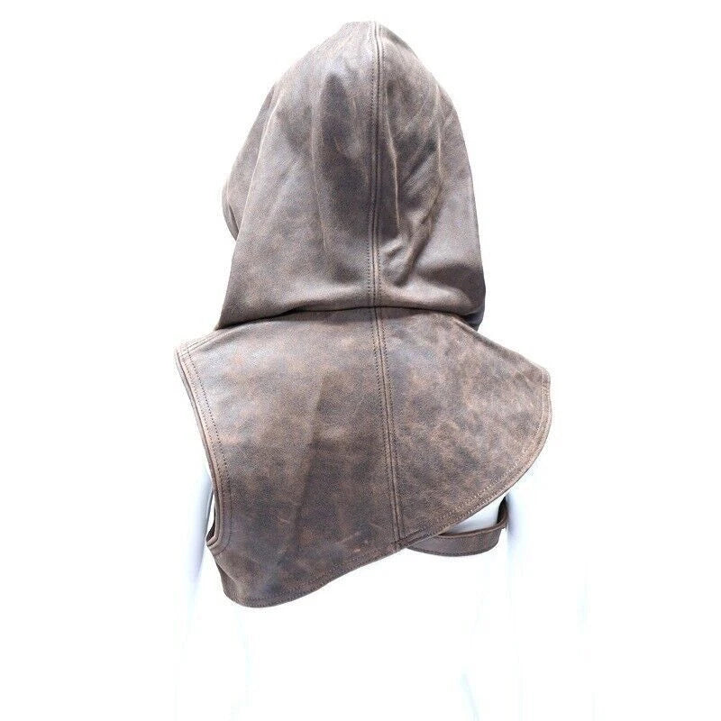 Medieval Buckle Cosplay Shoulder Armor Cloak Leather Headsuit Retro Renaissance 07FC0E-D4 - KOEEK