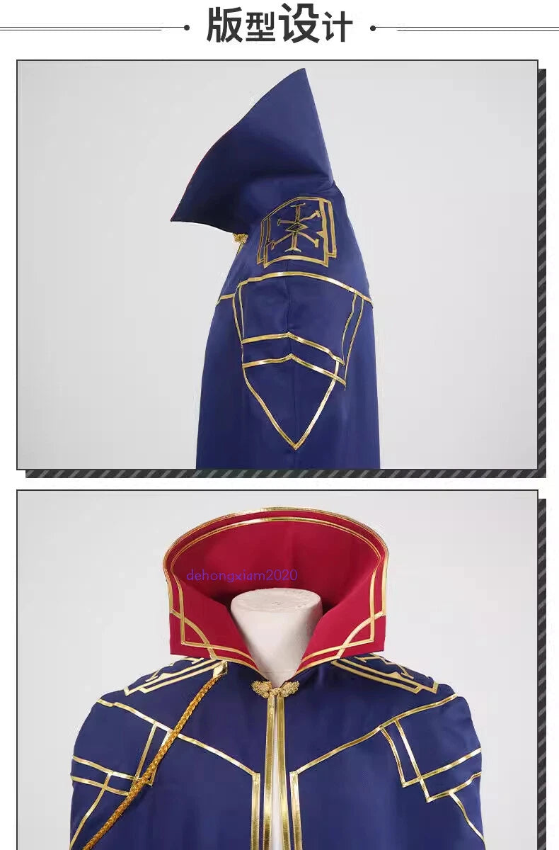 LOL League of Legends Arcane 2 Caitlyn Kiramman Blue Cloak Cape Costume Cosplay 07FC0E-D4 - KOEEK