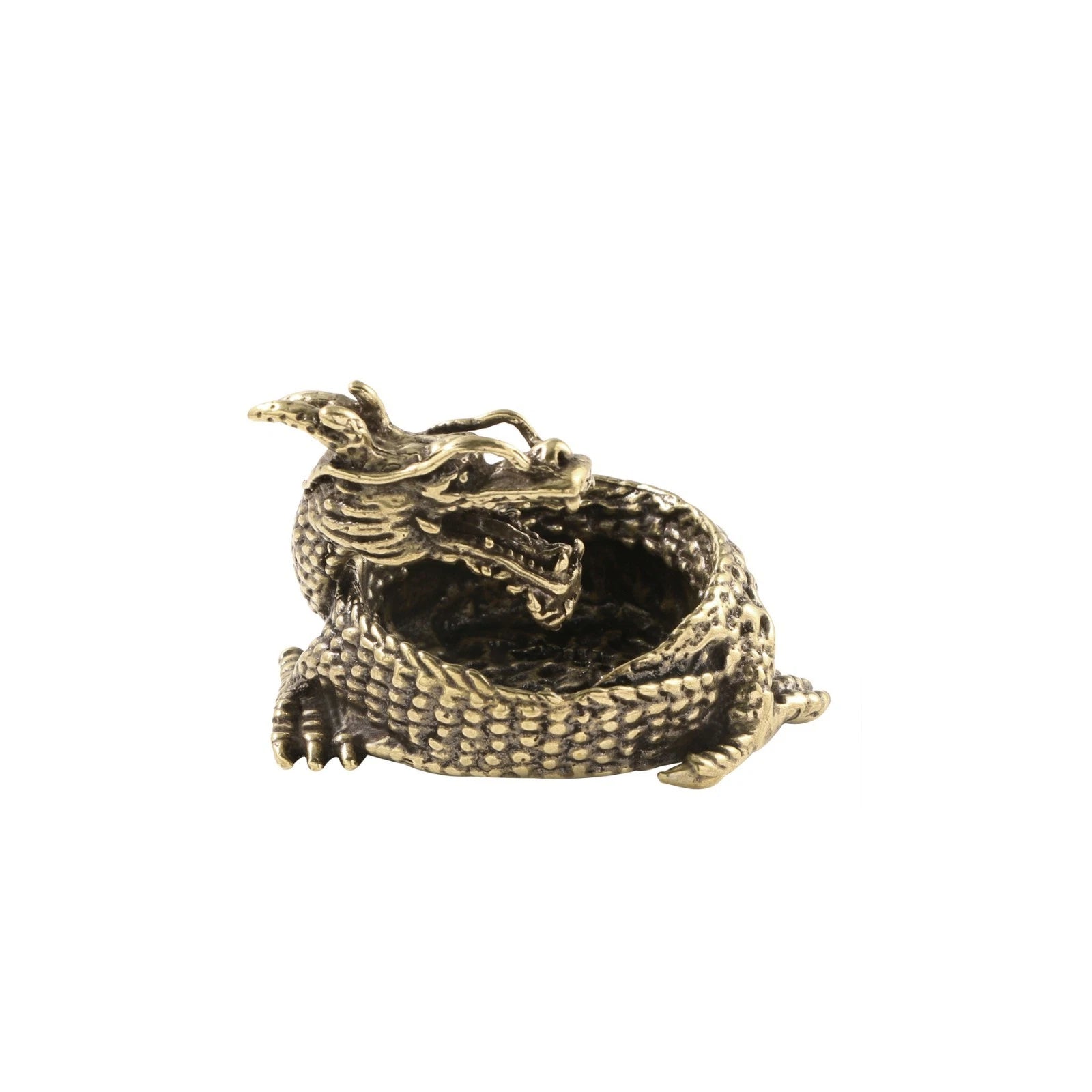 Brass Collectible Dragon Ashtrays Ash Holder Small Vintage Dragon Incense Burner 07FC0E-D4 - KOEEK