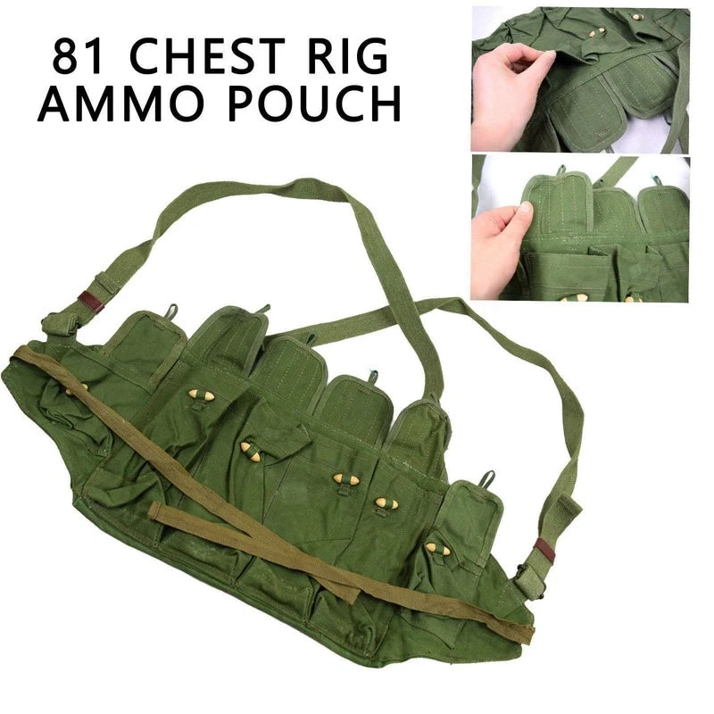 Hot Surplus Military Chinese Type 81 Chest Rig Shoulder Pouch Bag 07FC0E-D4 - KOEEK