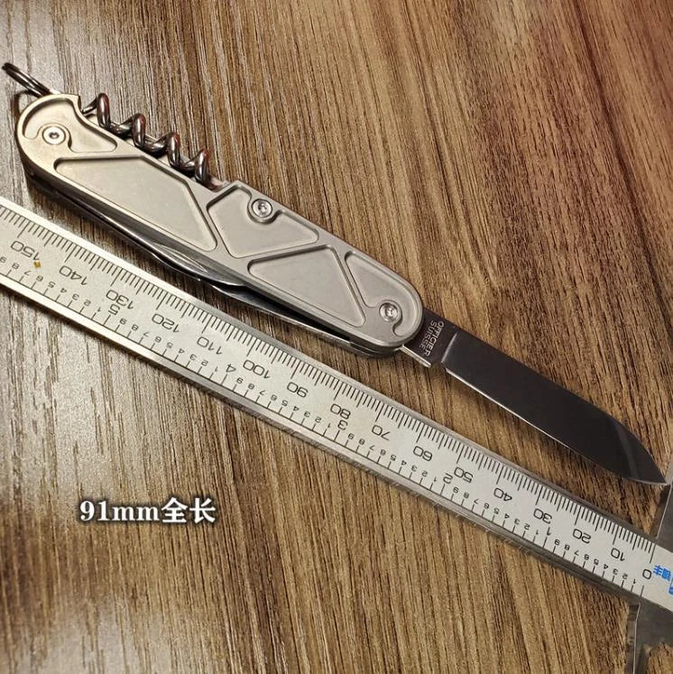 DIY Titanium Alloy Handle Scales for 91MM Victorinox Swiss Army Knife Tool 07FC0E-D4 - KOEEK