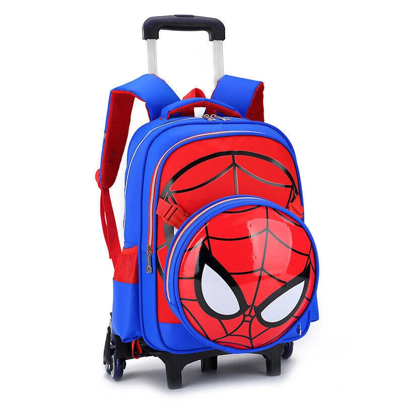 US Now!! Spider-Man Trolley Bag Dragging Backpack Junior High-capacity Christmas 07FC0E-D4 - KOEEK