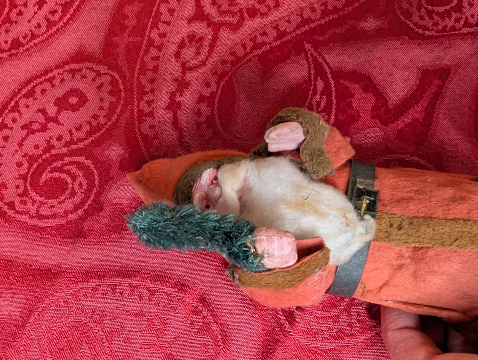 Antique German Belsnickel Father Santa 9” Candy Container Christmas Decor Paper CANDY - KOEEK