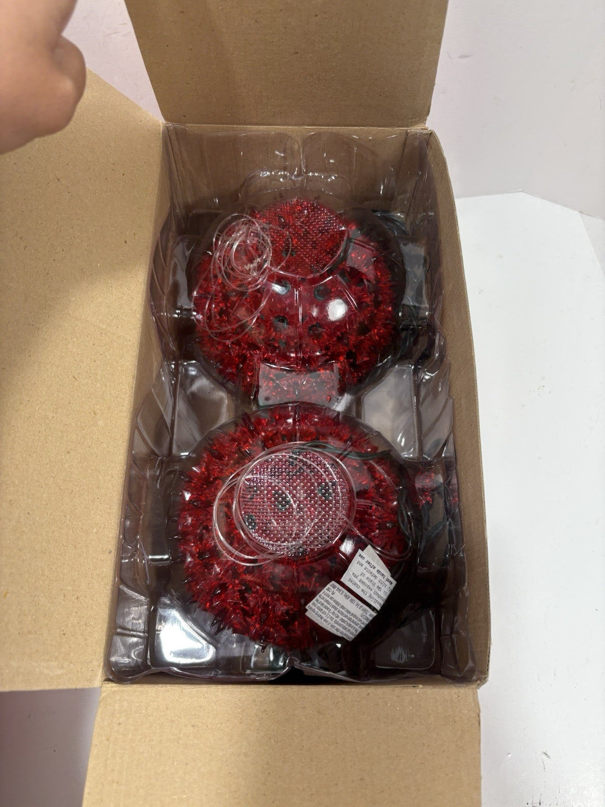2003 GE Holiday Classics 200 Lights 6" Super Sphere 2 Pack 100 Lights RED GE - KOEEK