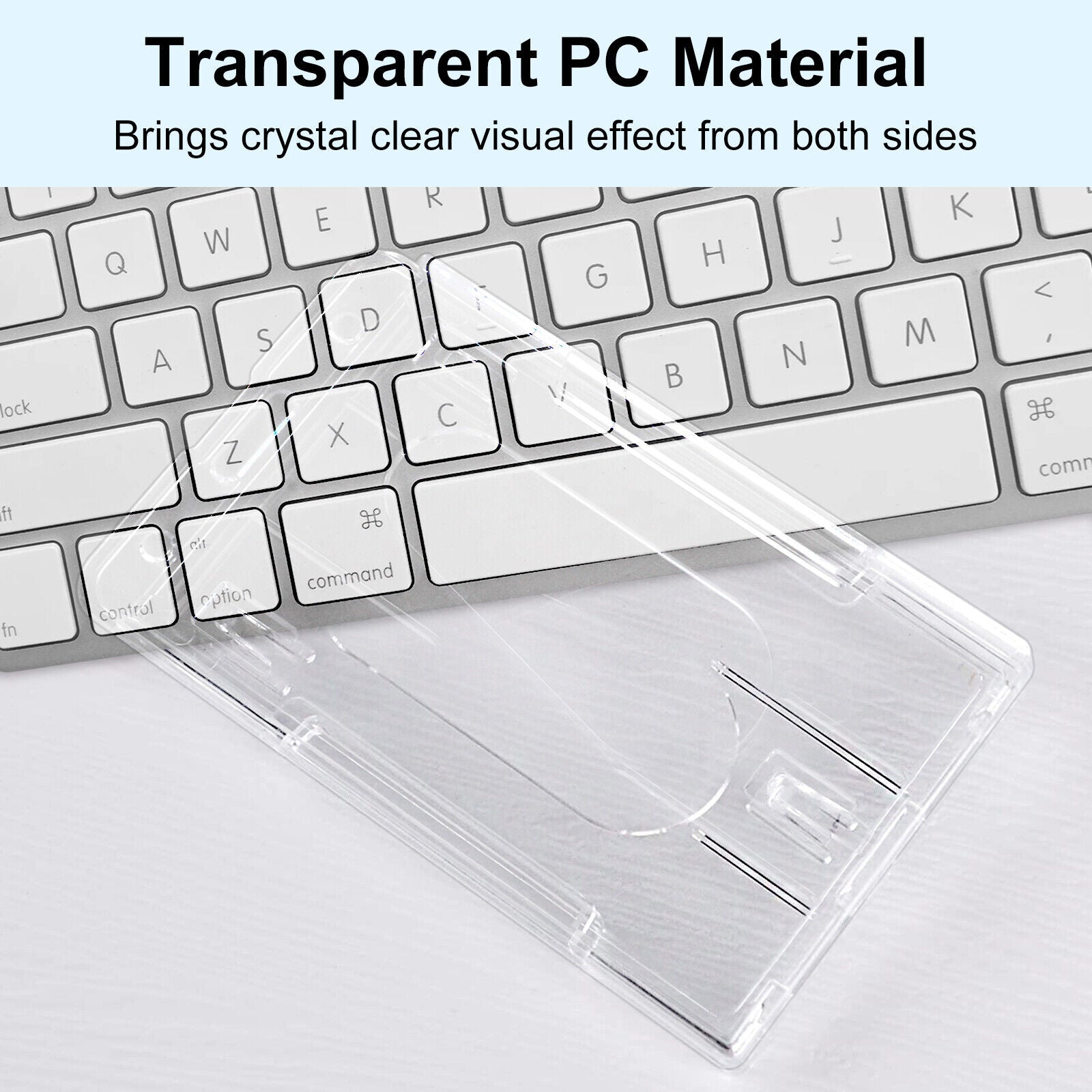 10Pcs ID Card Badge Holder Hard Plastic Protector Vertical Clear Protective Case koeek - KOEEK