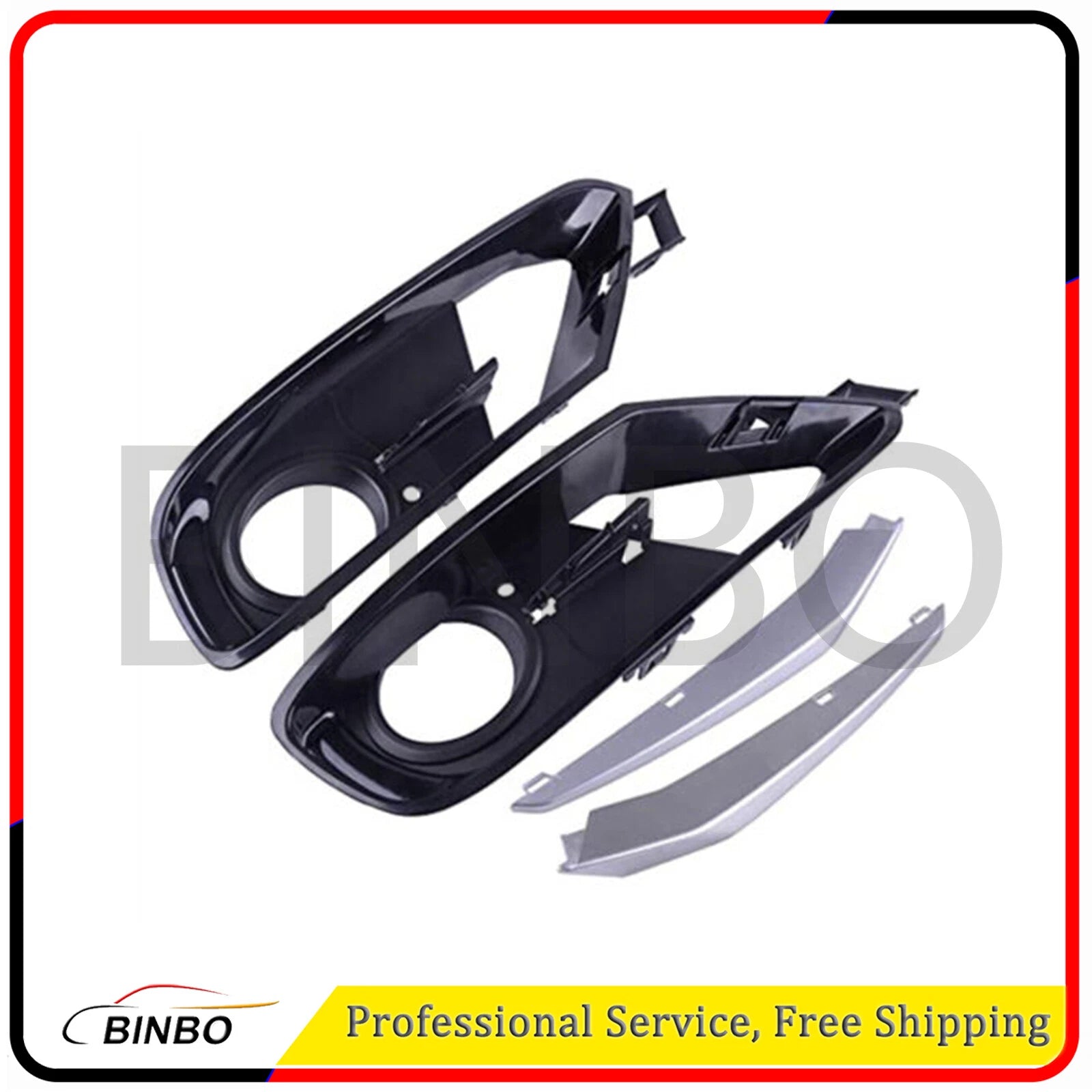 For 2012-2015 BMW 3' F30 F31 320/328 Front Bumper Fog Light Grille Cover Grill 07FC0E-D4 - KOEEK