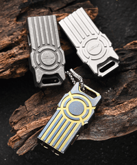 Titanium 2 Holes Keychain Emergency Whistle Outdoor Survival pocket Whistle EDC 07FC0E-D4 - KOEEK