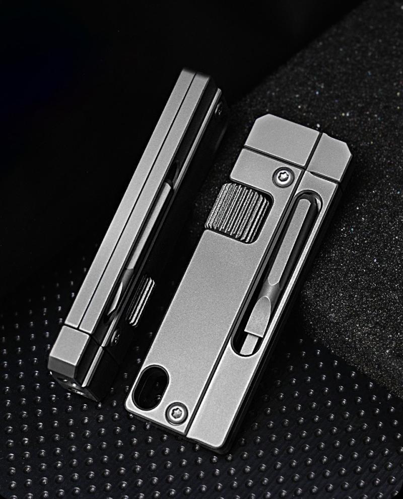 Titanium Adjustable Wrench Screwdriver EDC Pocket Multi Tools Portable Keychain 07FC0E-D4 - KOEEK