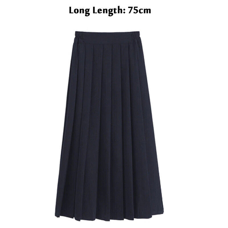 Girl Women Pleated School Uniform Tartan Skirt Black Mini Cheerleader Skirt Plus 07FC0E-D4 - KOEEK