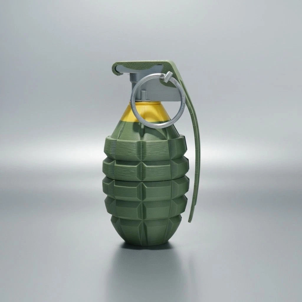 US Hand Grenade Pen Holder 3D Printed Openable Desktop Display Creative Gift 07FC0E-D4 - KOEEK