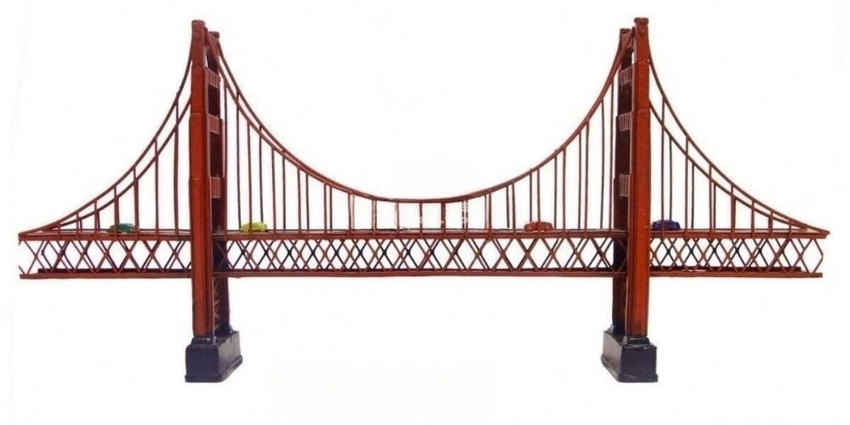 Ironwork San Francisco Golden Gate Bridge Model Handmade  Retro Ornaments Gift 07FC0E-D4 - KOEEK