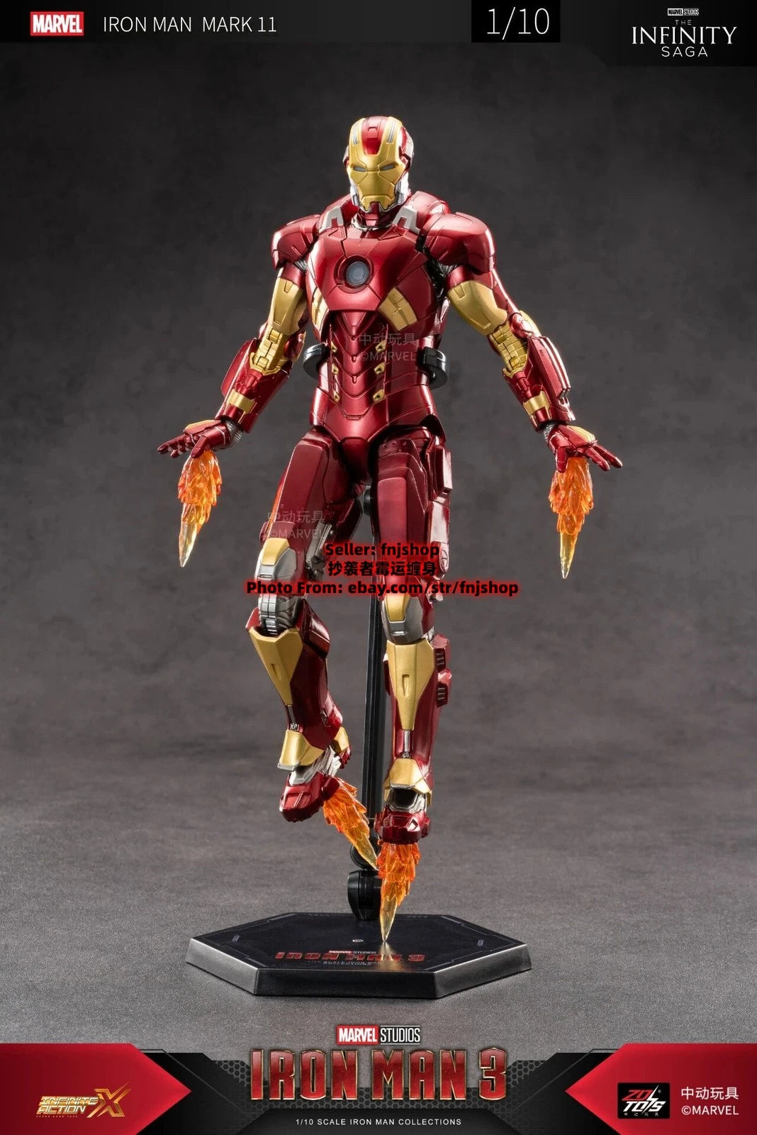 ZD TOYS INFINITY SAGA MK11 Mark11 Iron Man 3 Series 1/10 Action Figure IN STOCK ZD_TOYS - KOEEK