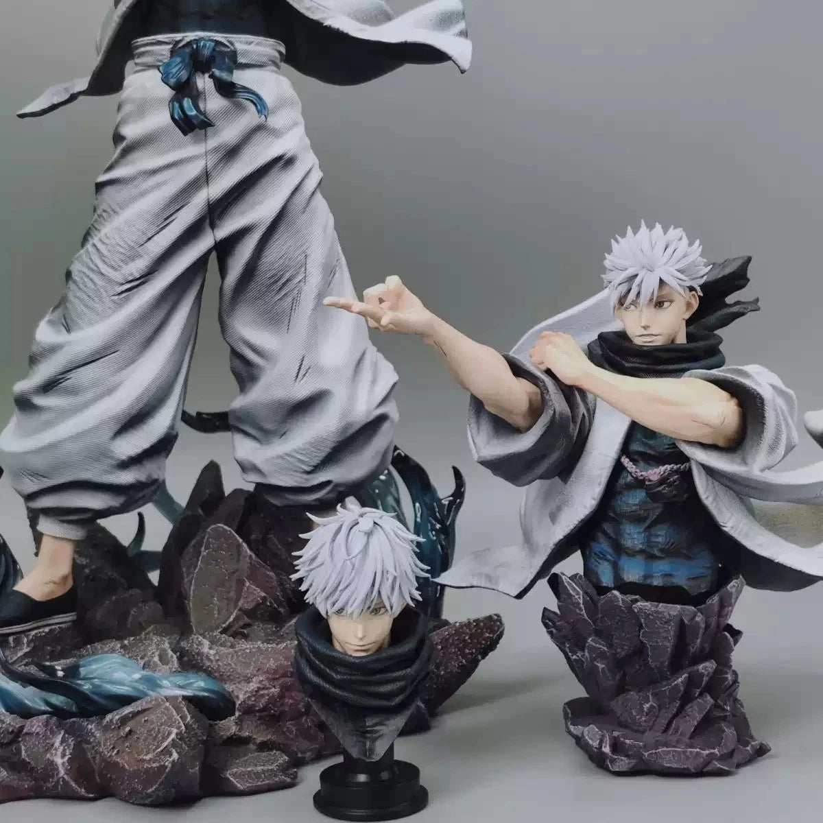 36cm Jujutsu Kaisen Gojo Satoru PVC Model Figure Toy w/ 3 Heads In Box 07FC0E-D4 - KOEEK