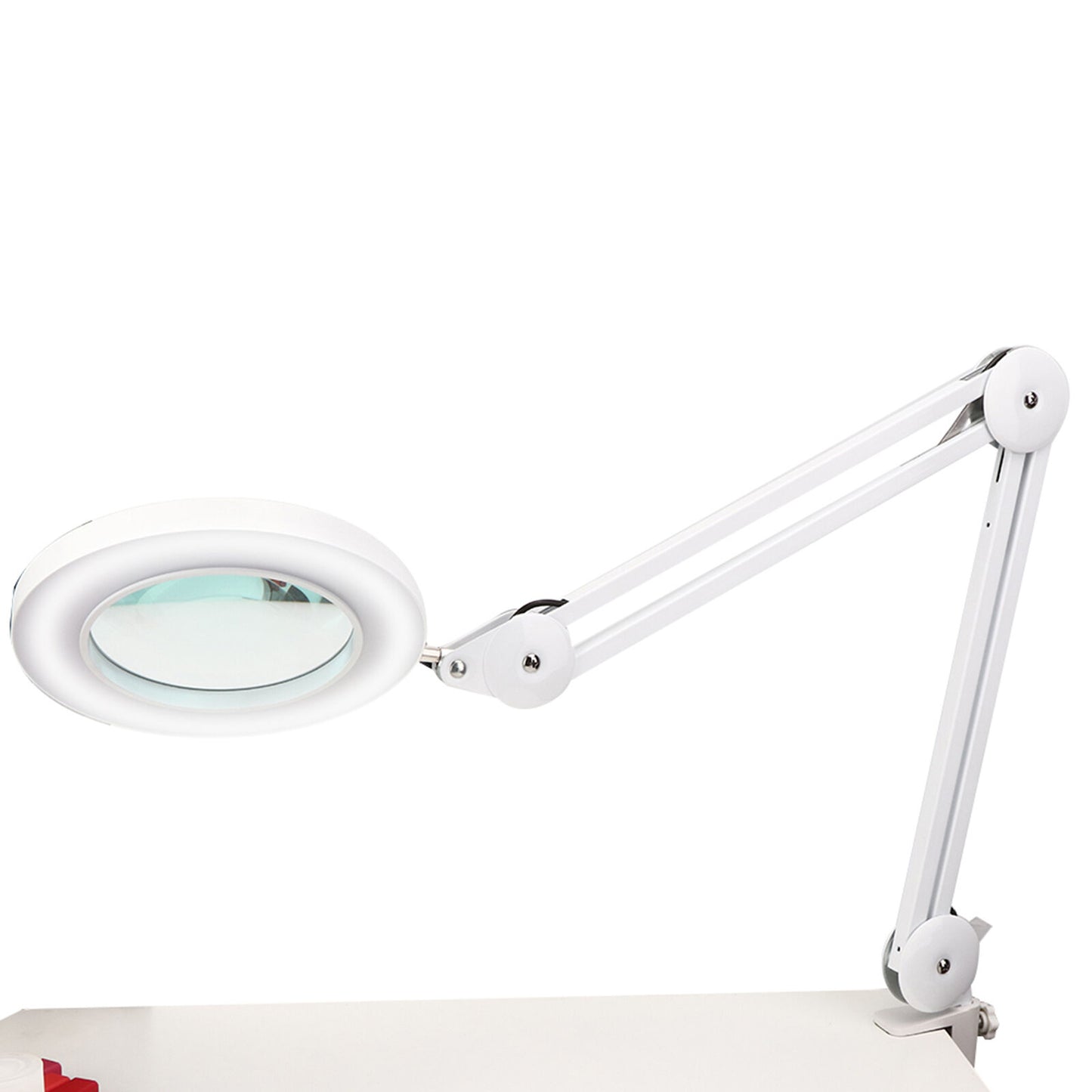 new Clip On Magnifier Lamp Tattoo USB 5X Magnifying Ring Lamp(White ) HGF koeek - KOEEK