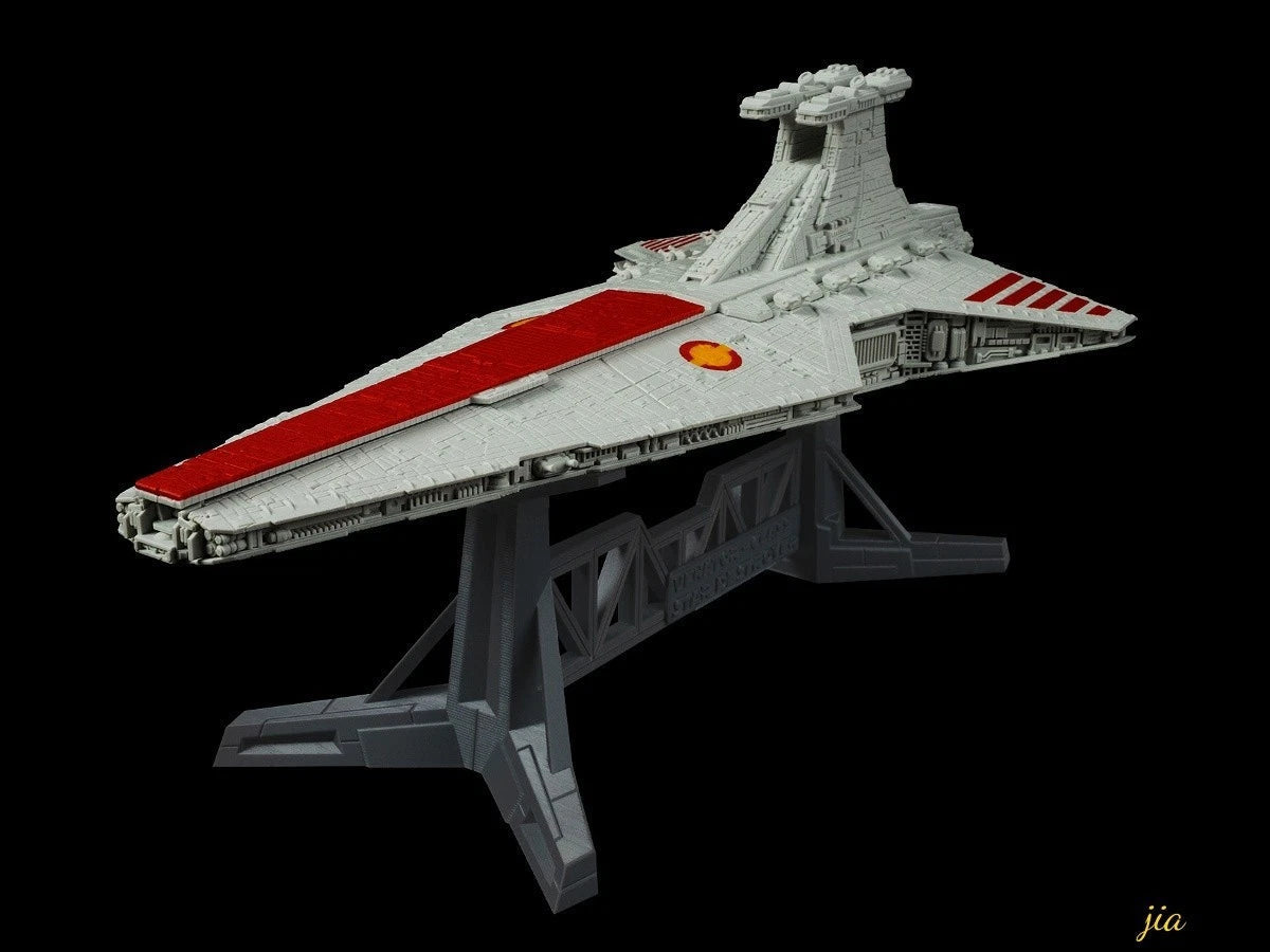1/3200 Star Wars Venator-class Star Destroyer 3D Print Assemble Model Kit w/Base 07FC0E-D4 - KOEEK