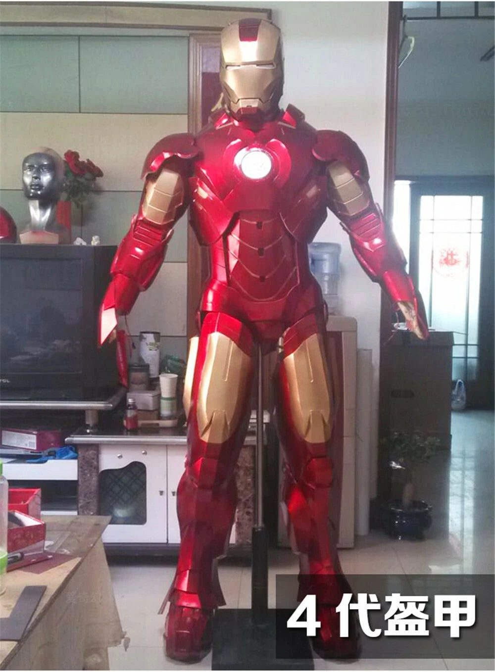 Iron Man Armor COS Wearable Suit EVA White Model Props  Suit Wearable Handmade 07FC0E-D4 - KOEEK