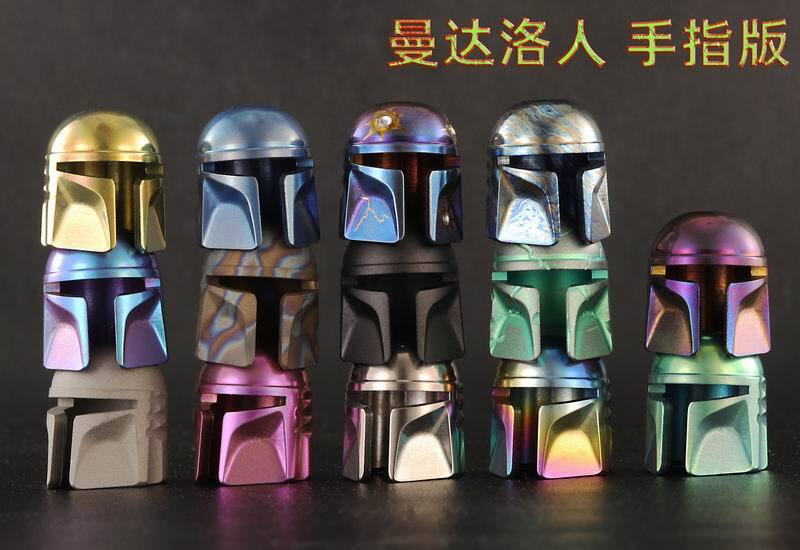 Titan Alloy Paracord Bead Knife Pendant EDC DIY Accessories Mandalorian Helmet 07FC0E-D4 - KOEEK