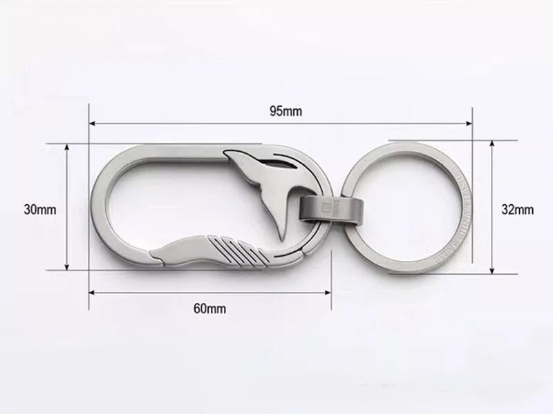Titanium keychain Carabiner Car Waist Hanging Key Ring Backpack Buckle EDC Tool 07FC0E-D4 - KOEEK