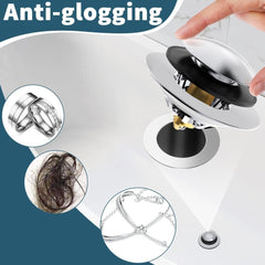 new Bathtub Drain Stopper with Hair Catcher, Anti Clogging Bath Tub Chrome Silver 07FC0E-D4 - KOEEK