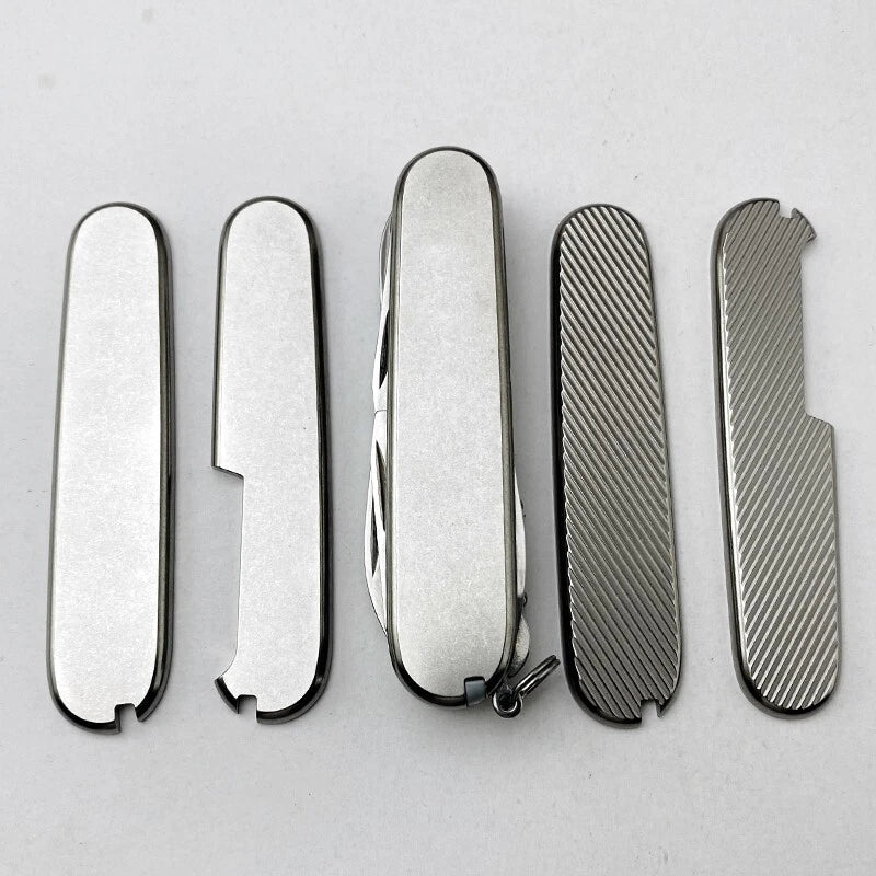 1 Pair TC4 Titanium Knife Handle Scales for 91MM Victorinox Swiss Army Knives 07FC0E-D4 - KOEEK