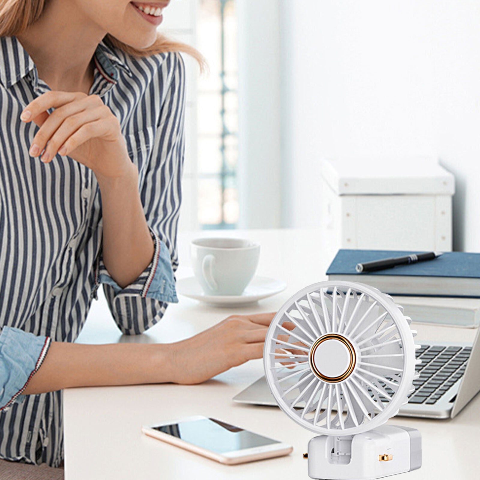 new USB Rechargeable Mini Fan Portable Handheld Desktop Air Cooler Travel Outdoor koeek - KOEEK