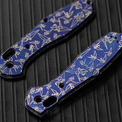 1 Pair TC4 Titanium Unibody Spine Scales for Benchmade Griptilian 551 Knives 07FC0E-D4 - KOEEK