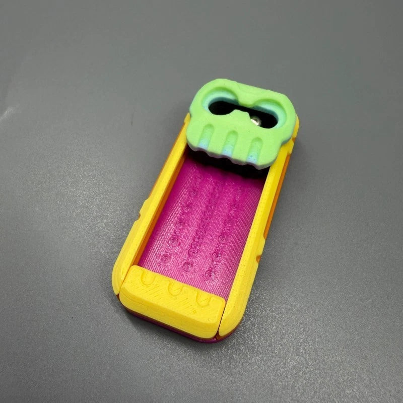 EDC Fidget Slider Minimalist 3D Plastic Mechanical 2-in-1 Fidget Toys Gift 07FC0E-D4 - KOEEK
