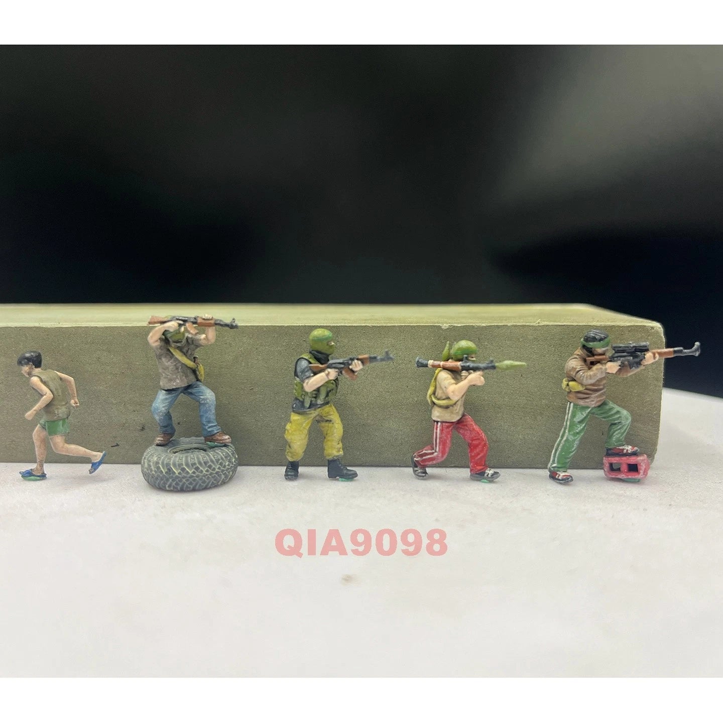 1/72 Scale Middle Eastern Militiaman 5PCS Soldiers Model for Scene Display 07FC0E-D4 - KOEEK