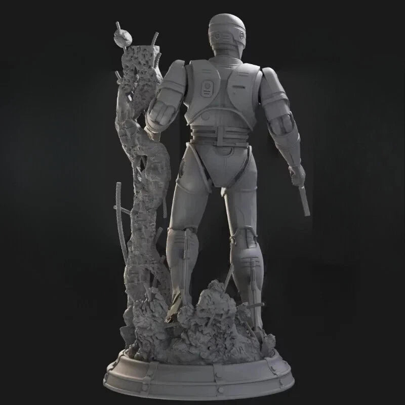1/24 Scale Resin Figure Kit 75mm Robocop With Scene Miniature Statue Model 07FC0E-D4 - KOEEK