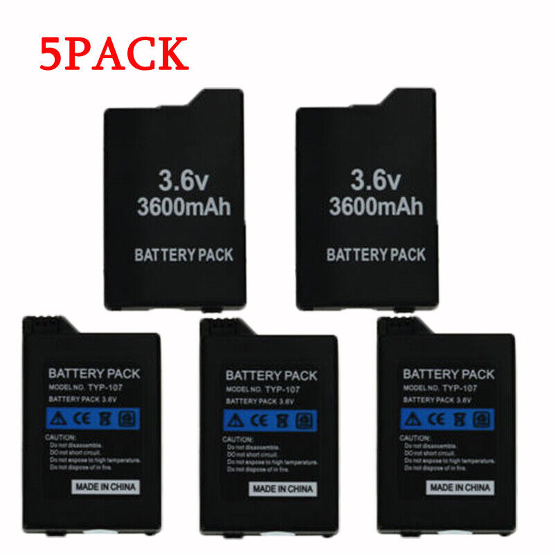 nytt 2-20X 3600 mah oppladbart batteri for PSP Slim 2000/2001/3000/3001/3003+lader