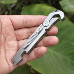 TC4 Titanium Crowbar Pry Bar Wrench Spanner Bottle Opener Clip Quality EDC Tool 07FC0E-D4 - KOEEK