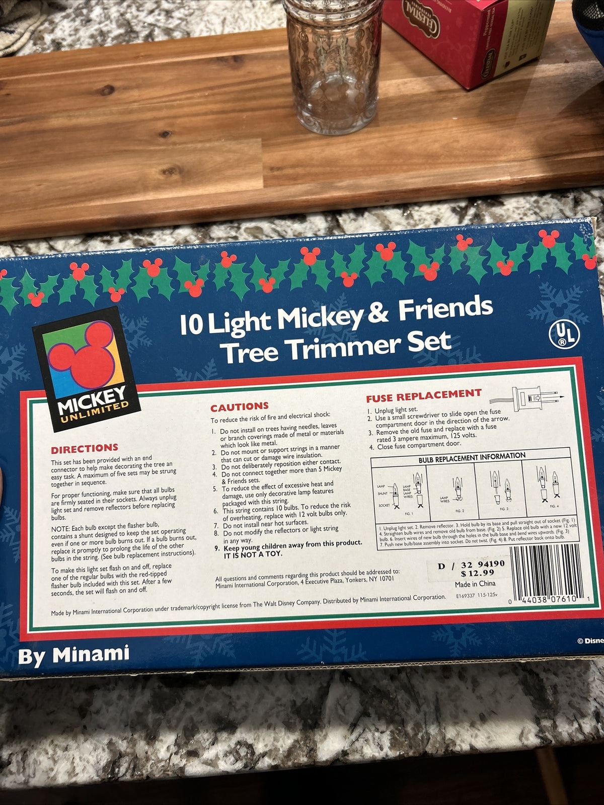 Disney Christmas Tree String Lights Mickey Mouse Goofy Donald  NIB DISNEY - KOEEK