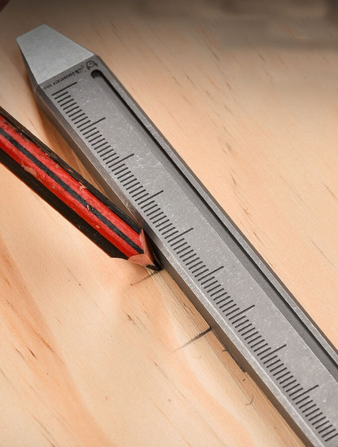 Titanium Alloy Pry Bar Outdoor Crowbar Ruler Backpack Ornament EDC Multi Tools 07FC0E-D4 - KOEEK