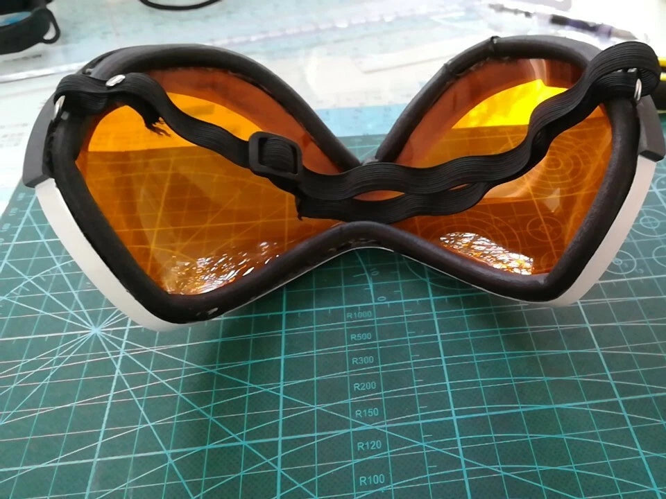 Game Overwatch Cosplay Tracer Goggles OW Lena Oxton EyeMask Prop Orange Glass 07FC0E-D4 - KOEEK
