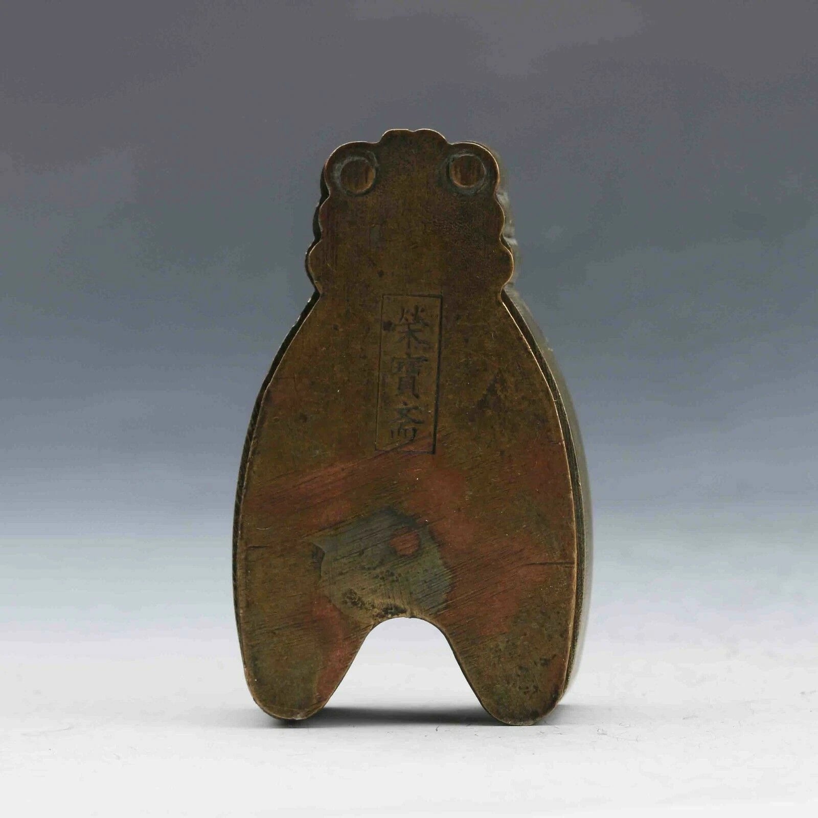 Old Chinese Ancient Collection Museum Hand carved Bronze cicada statue 07FC0E-D4 - KOEEK