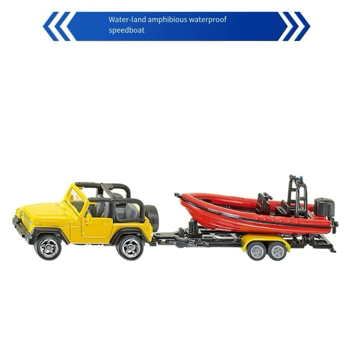 1/87 Removable Floating Boat Toy Siku Jeep Wrangler w Boat Trailer Diecast Model SIKU - KOEEK