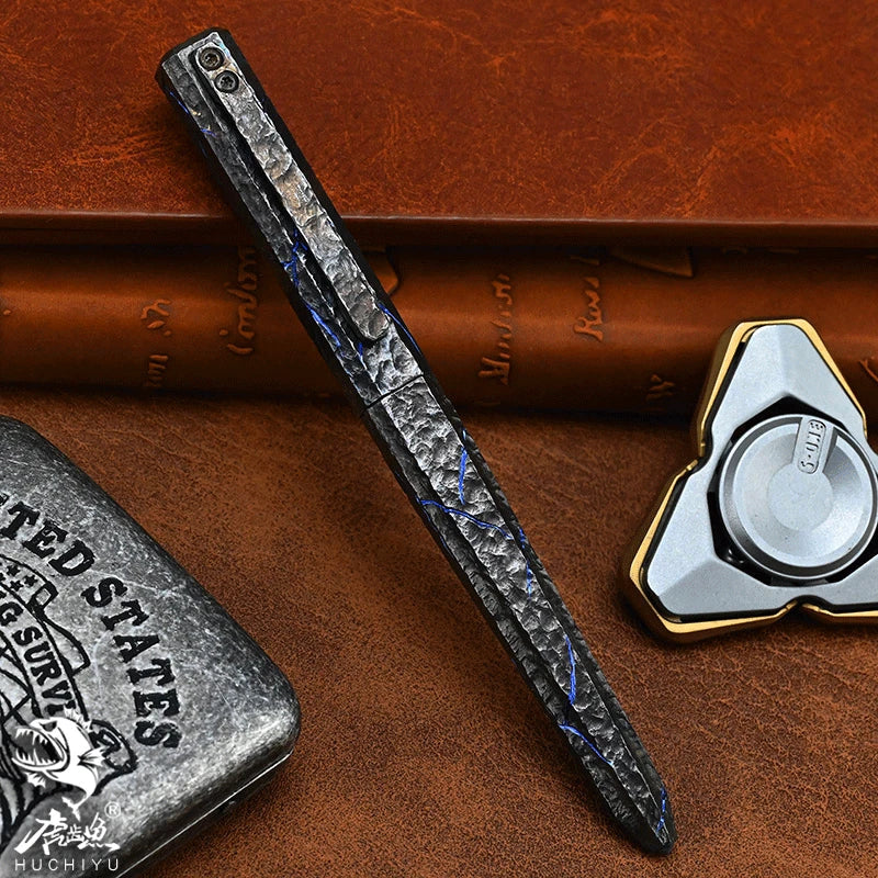 Handmade TC4 Titanium Pocket BallPoint Pen Signature Gel Pen Outdoor Travel EDC 07FC0E-D4 - KOEEK