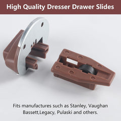 new Dresser Drawer Slides Replacement Kit for Kenlin Rite-Trak II Model Brown 07FC0E-D4 - KOEEK