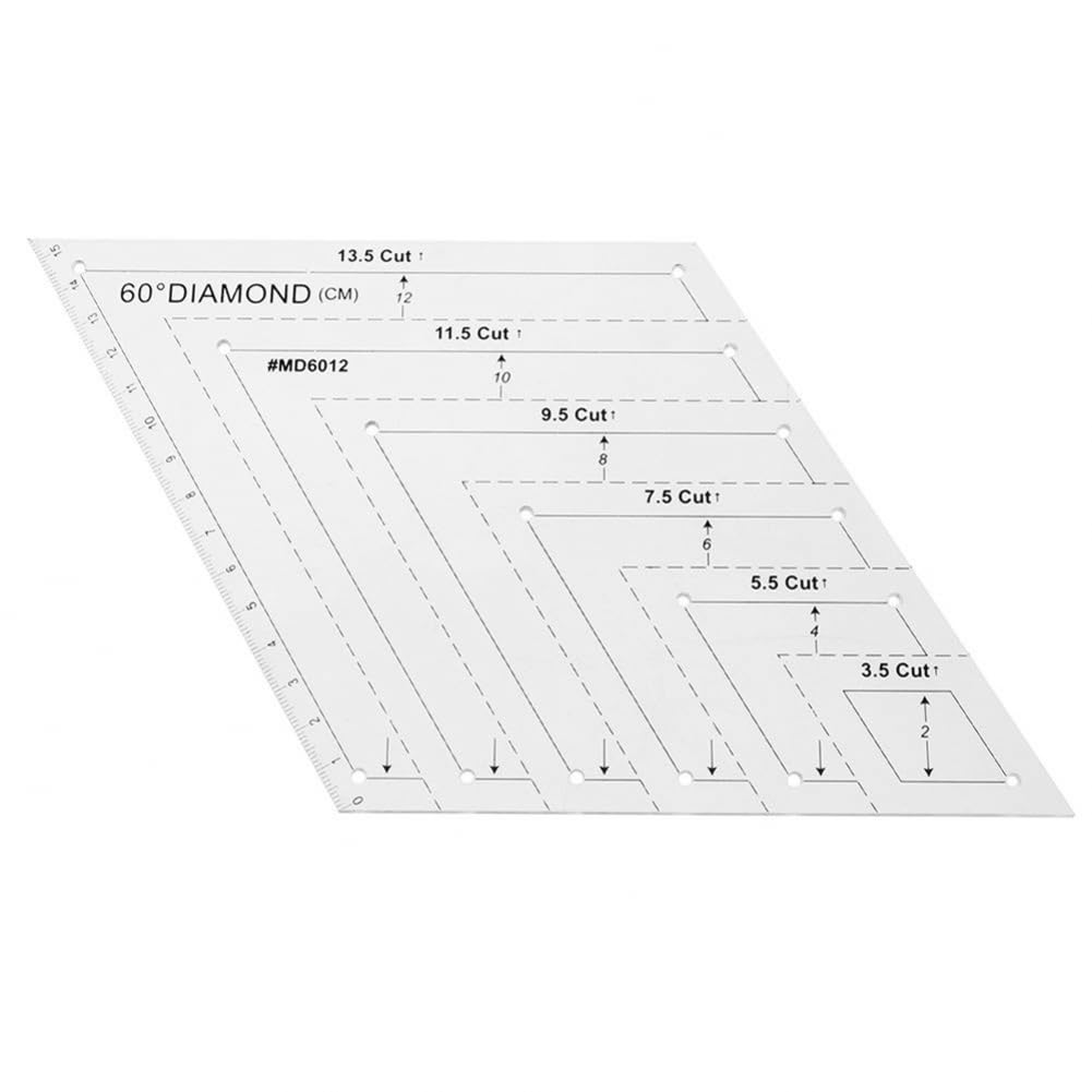 ny 4 stk quiltningslineal, håndlavede quiltningsskabeloner, 60 graders trekant og diamant