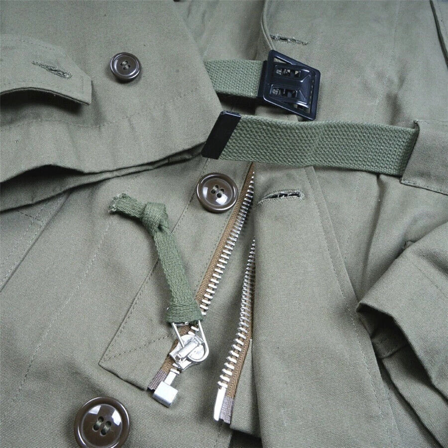 Military US Army M47 Jacket Trench Coat Mens Spring Fall Zip Hooded Windbreaker 07FC0E-D4 - KOEEK