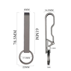 EDCTC4 Titanium Alloy Keychain Buckle Belt Waist Hanging Tool with 22mm Key Ring EDC - KOEEK