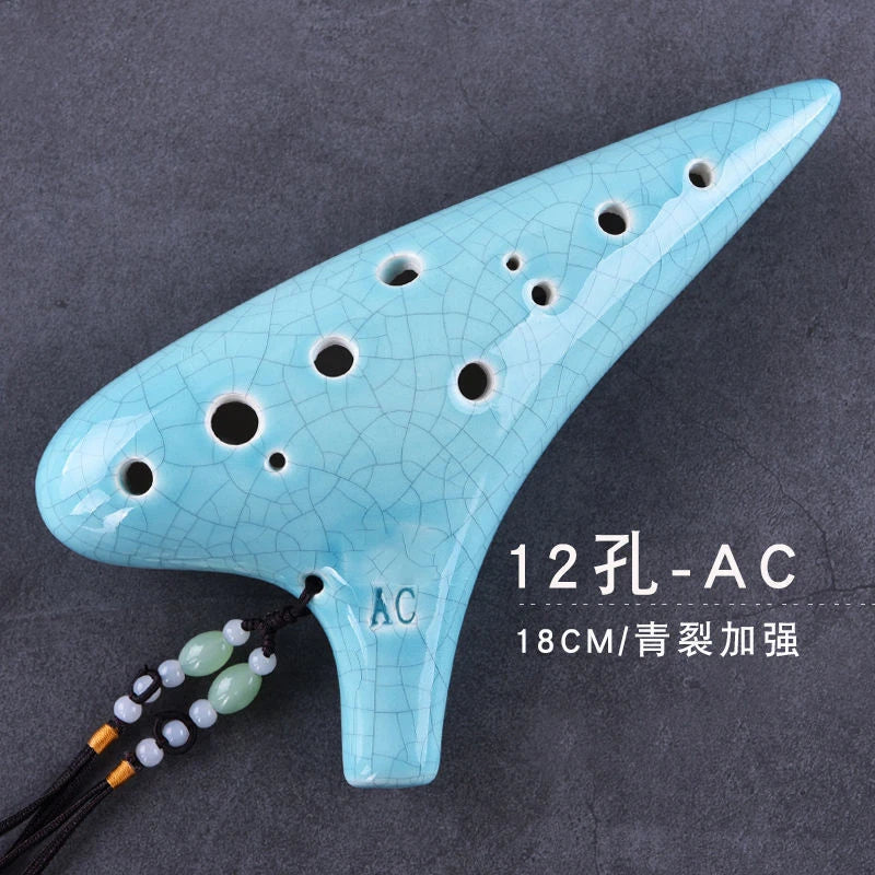12 Holes Pottery Flute Beginner 12 Holes Ac C Key Professional Playing Pottery 07FC0E-D4 - KOEEK