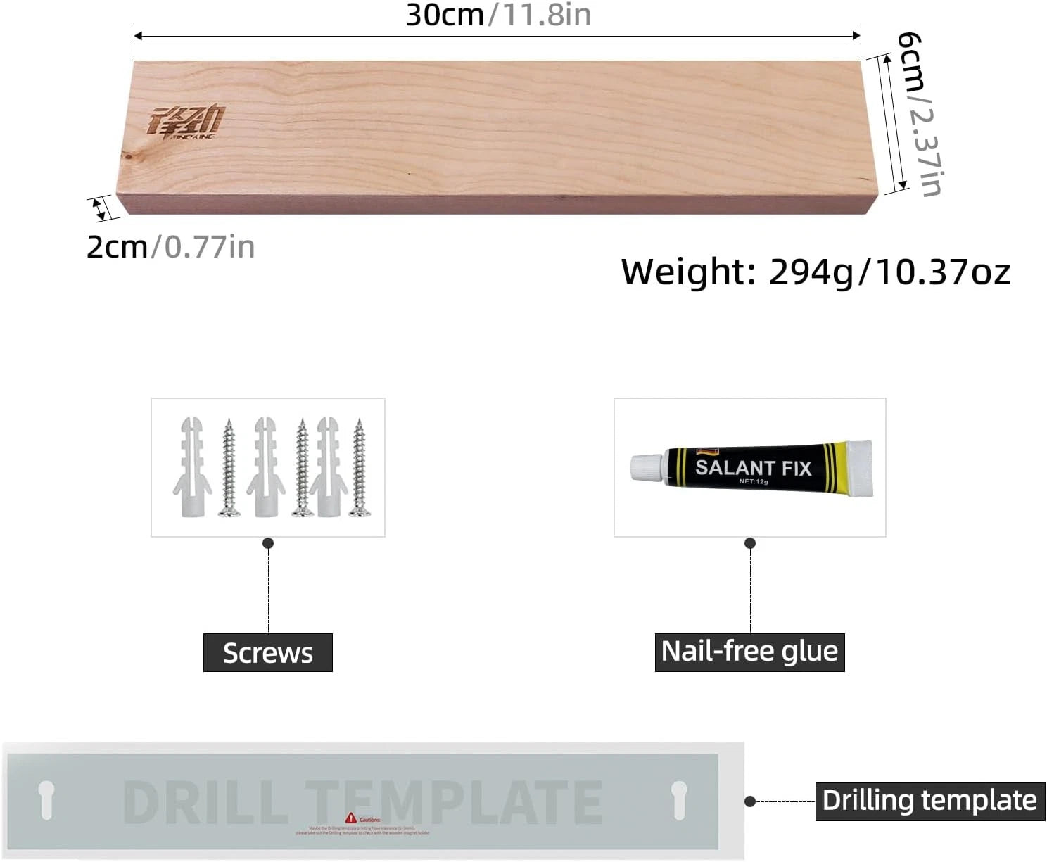 Wood Magnetic Knife Strip, Magnet Utensil Holder for Wall, Refrigerator, Wooden 07FC0E-D4 - KOEEK