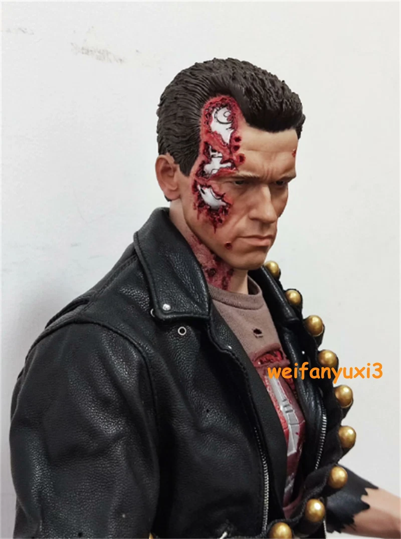 Terminator T800 Arnold Battle Damage Version 1/4 Action Figure w/clothes no box 07FC0E-D4 - KOEEK